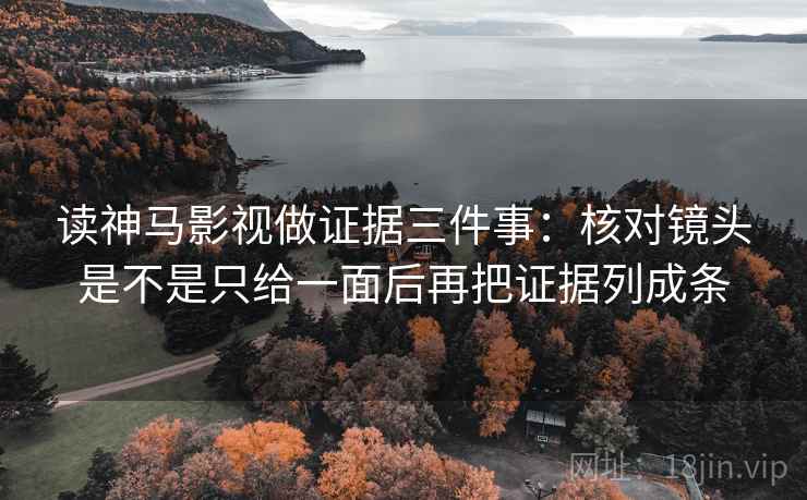 读神马影视做证据三件事:核对镜头是不是只给一面后再把证据列成条